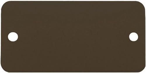 C.H. Hanson C H Hanson 3/4 x 1-3/4 Anodized Aluminum Black Rectangle Blank Metal Tag with Rounded Corners - 5 pk.