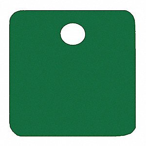 C.H. Hanson C H Hanson 1-1/2 Anodized Aluminum Green Square Blank Metal Tag - 5 pk.