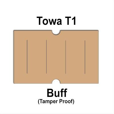 240000 Towa 1 (GS) Compatible Buff Brown General Purpose Labels for Towa GS Price Guns. Full Case. with Security Cuts.