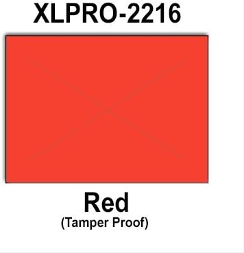 200000 XLPro 2216 Compatible Warm Red General Purpose Labels for XLPRO- 22DA XLPRO-22DC Price Guns. Full Case + 8 Ink Rollers. with Security Cuts.