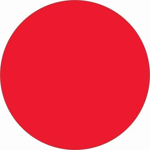 SHPDL615G - Fluorescent Red Inventory Circle Labels 4