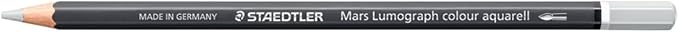 STAEDTLER Watercolour Pencil - Light Grey - Mars Lumograph Colour Aquarell - Pack of 6 104-800