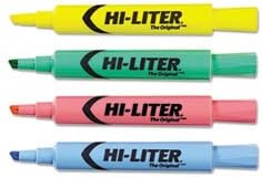 (3 Pack Value Bundle) AVE17752 Desk Style Highlighter Chisel Tip Assorted Colors 4/Set