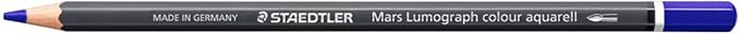 STAEDTLER Watercolour Pencil - Light Blue Violet - Mars Lumograph Colour Aquarell - Pack of 6 104-630