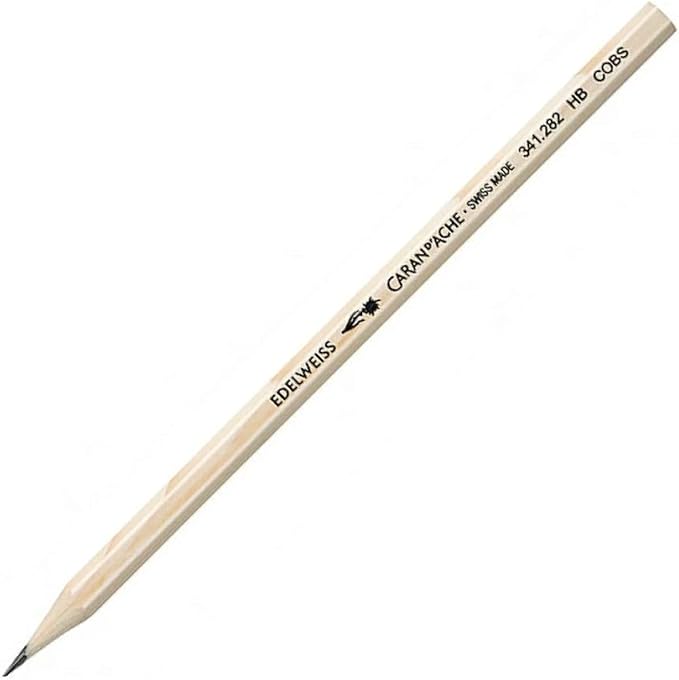 Caran d'Ache Edelweiss Swiss Pine HB Writing Pencil - Made in Switzerland - 12 Pack