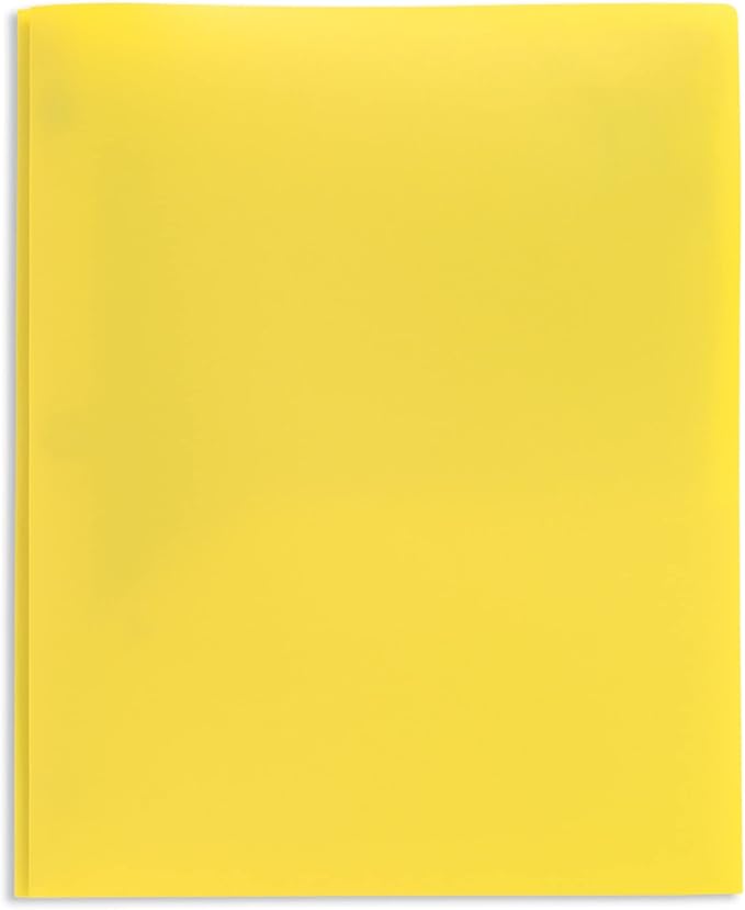 Office Depot® Brand 2-Pocket School-Grade Poly Folders with Prongs 8-1/2 x 11 Assorted Colors Pack of 48