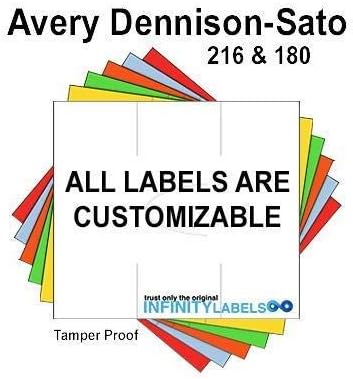 240000 Sato 1618 Compatible Orange General Purpose Labels for Avery Dennison Sato 180 and 216 Price Guns. Full Case. with Security Cuts.