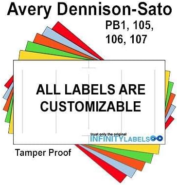 200000 Sato 1810 Compatible Lavender General Purpose Labels for Avery Dennison Sato PB-1 105 106 &amp 107 Price Guns. Full Case. with Security Cuts.