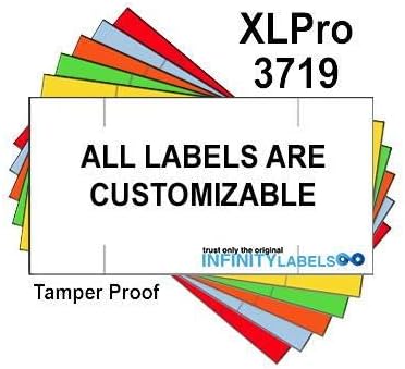80000 XLPro 3719 Compatible White Hi-Tack Labels for XLPRO-3721-AB XLPRO-3721-A1 XLPRO-37-47 XLPRO-37-7P Price Guns. Full Case. with Security Cuts.