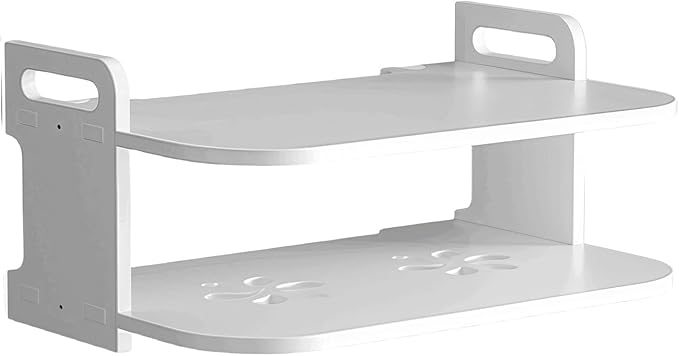 Wall Mounted Denial Drill Installation Ventilated Planner Shelf for Slide Set Exclusive with Two Layer Storage and Wire