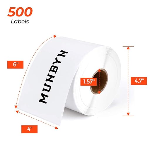 4x6 Inch Direct Thermal Labels 1000 Labels/2 Rolls(500 Pcs per Roll)+ILH03 5-in-1 Desk Organizer with Drawers Hooks