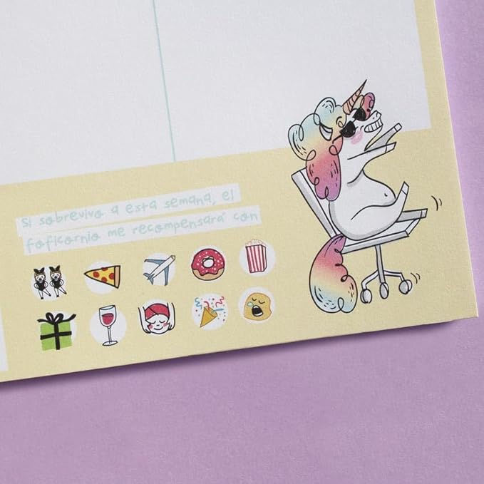 449 Weekly Planner with Foficorn Design A4 210 x 297 mm