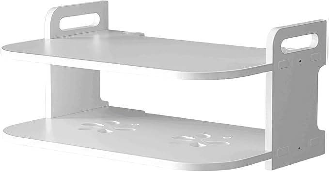 Wall Mounted Denial Drill Installation Ventilated Planner Shelf for Slide Set Exclusive with Two Layer Storage and Wire