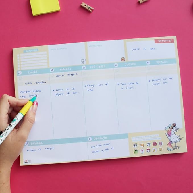 449 Weekly Planner with Foficorn Design A4 210 x 297 mm