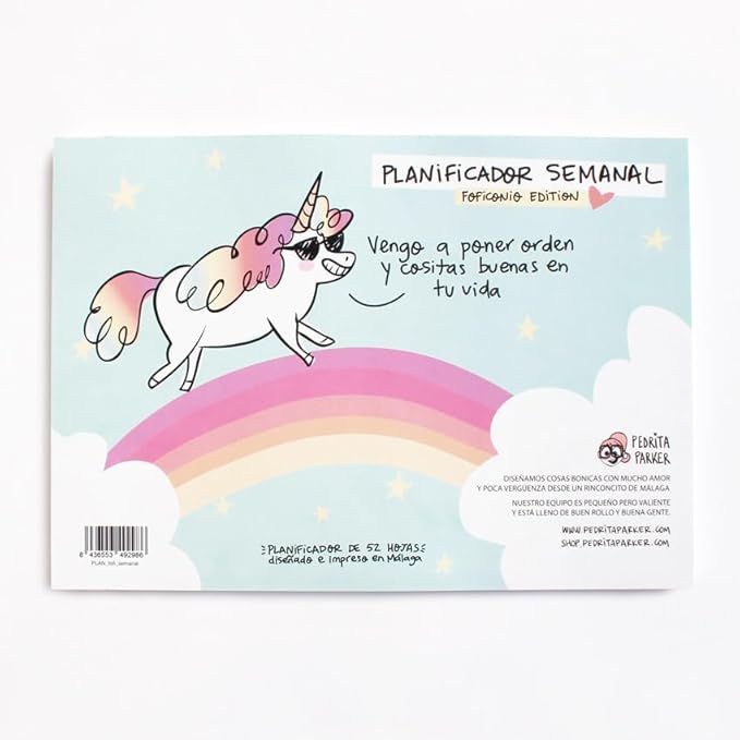 449 Weekly Planner with Foficorn Design A4 210 x 297 mm