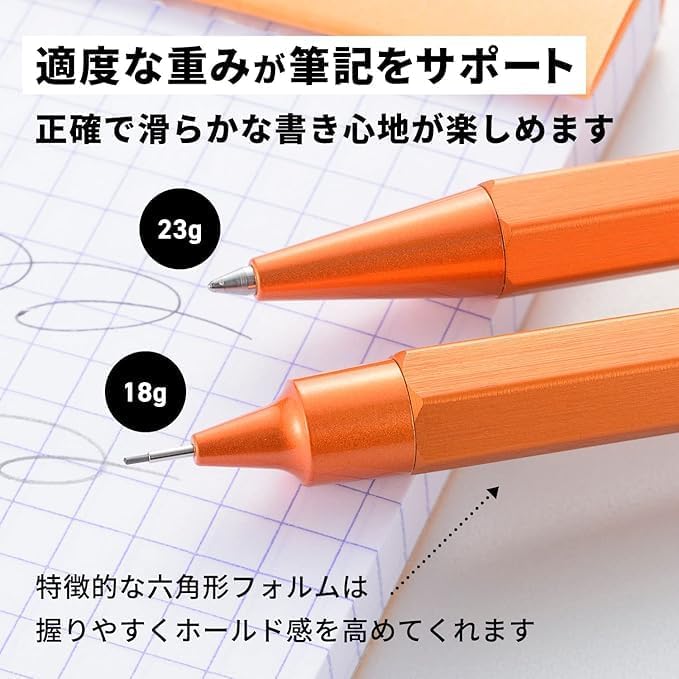 Rodia Mechanical Pencil Script 0.7mm Hexagonal Axis Aluminum Body Hairline Processing Mechanical Pencil Maroon Brown RHODIA No.11 with Block Rodia cf9347jjset