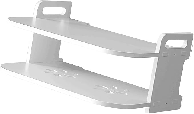 Wall Mounted Denial Drill Installation Ventilated Planner Shelf for Slide Set Exclusive with Two Layer Storage and Wire