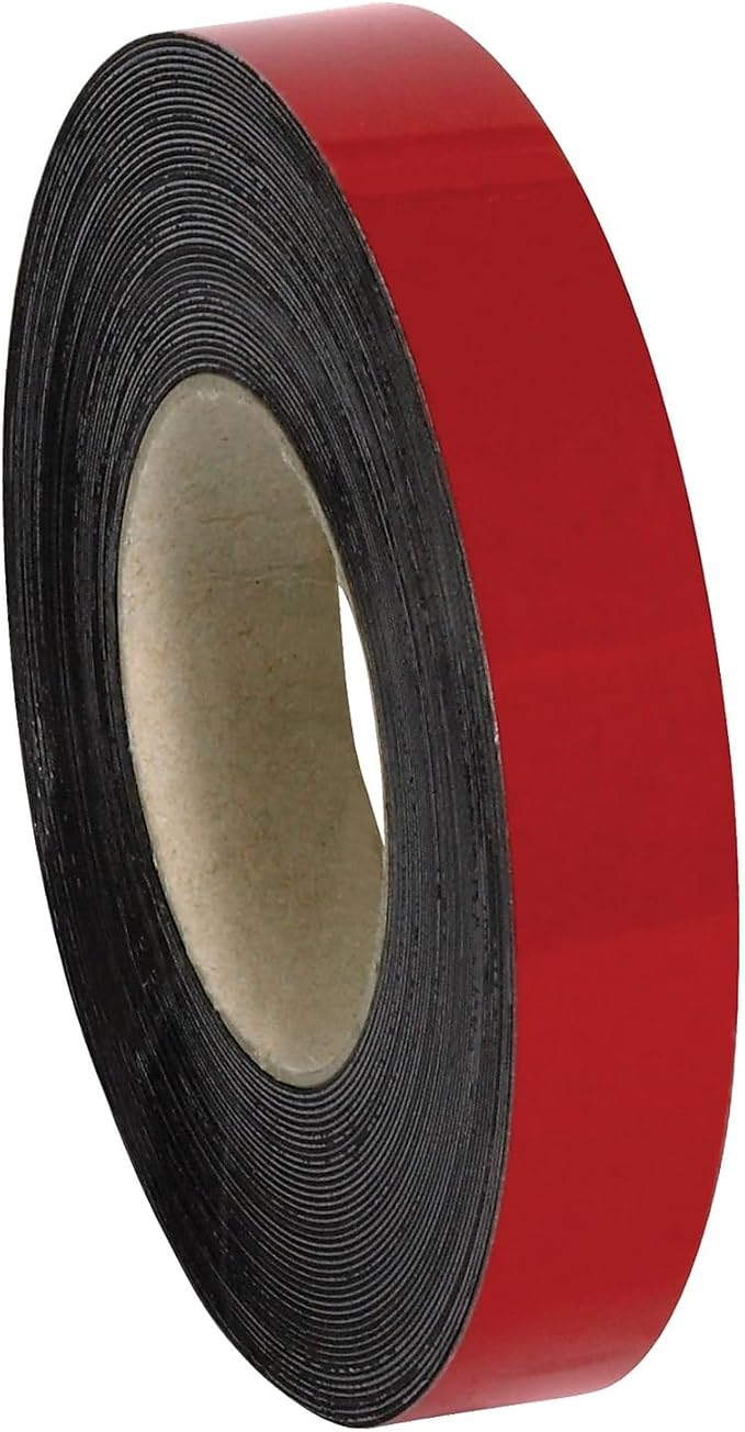 1 x 100' - Red Warehouse Labels - Magnetic Rolls