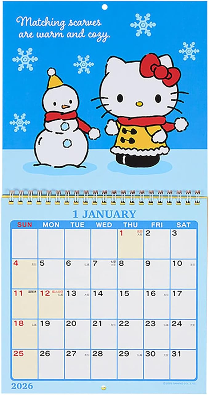 Sanrio 622443 Hello Kitty Wall Calendar M 2026
