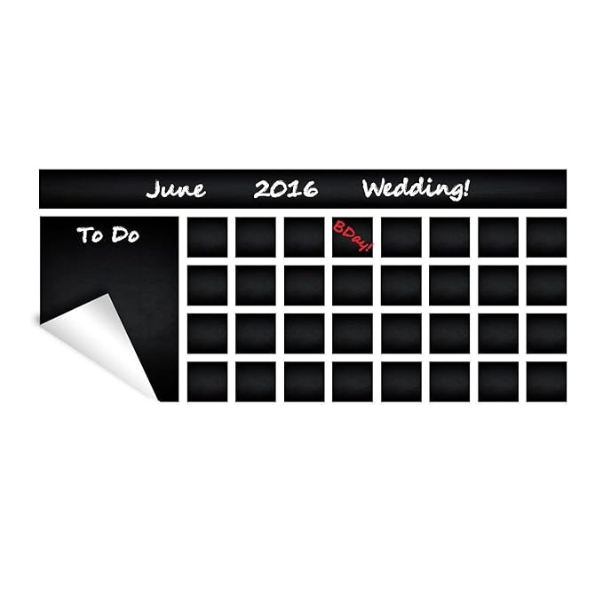 Wall Weekly Planner Sticker Monthly Blackboard Decal 181 x 80