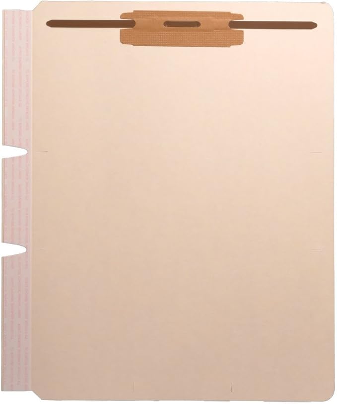 Self Adhesive Divider Standard Side Flap 2 Fasteners on Top of Both Sides (Box of 100)