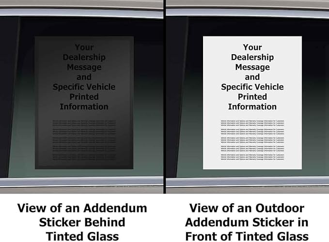 MICRO TEC Blank Addendum Stickers with Permanent Interior – 4-1/4 Wide X 11 Tall Self-Adhesive Forms for Auto Dealerships – Laser Printable Fade-Resistant Sticker Paper – Pack of 1250