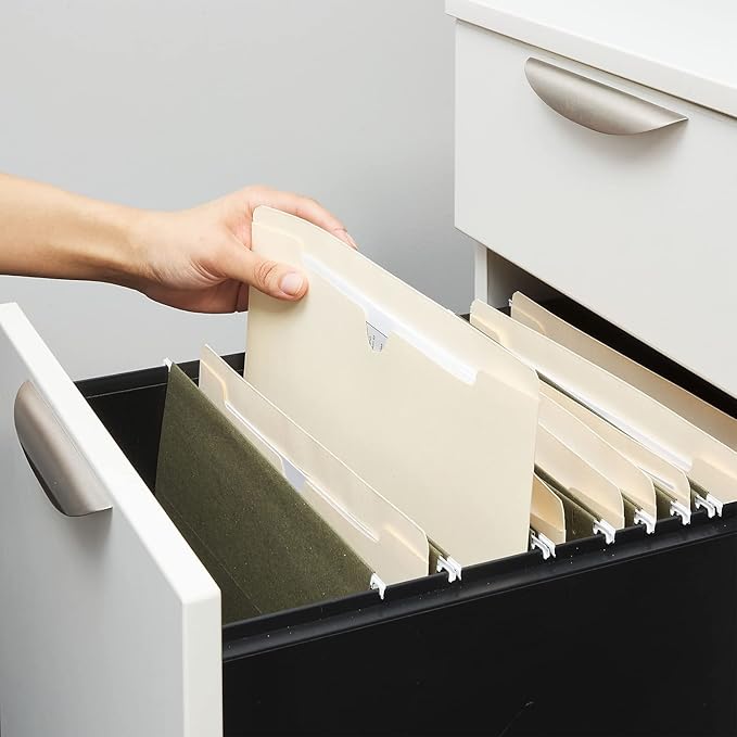 Staples File Jackets with Reinforced Tab Letter Size 1.5‑Inch Expansion Durable Manila Construction – 50/Box