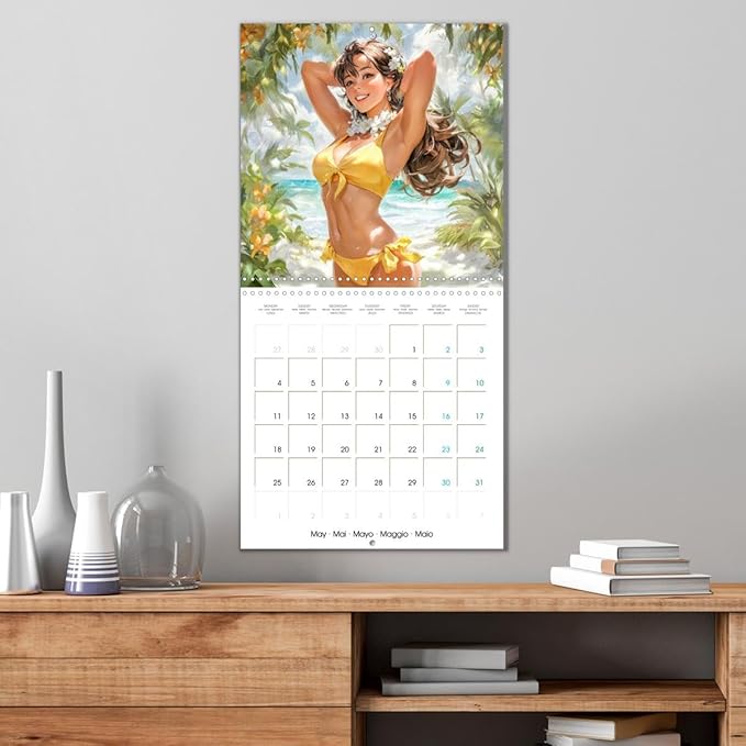 Joyeuses vacances – Pour tous les passionnés de Manga (Calendrier mural carré 2026 30 x 60 cm (ouvert)) Calendrier double avec une page pour vos prises de notes