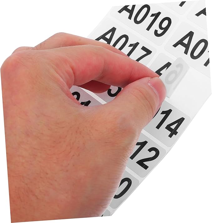 ABOOFAN 3 Rolls Classification Label Stickers for Inventory Large Capacity Numbered Stickers Warehouse Self-Adhesive Tags
