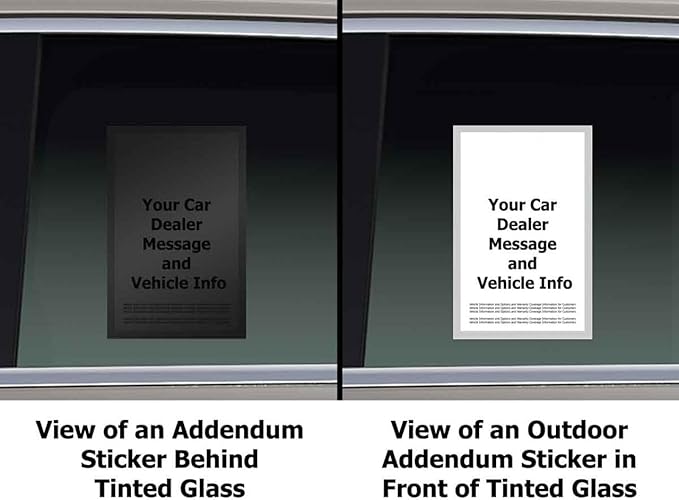 MICRO TEC Blank Addendum Stickers with Permanent Interior – 4-1/4 Wide X 11 Tall Self-Adhesive Forms for Auto Dealerships – Laser Printable Fade-Resistant Sticker Paper – Pack of 1250