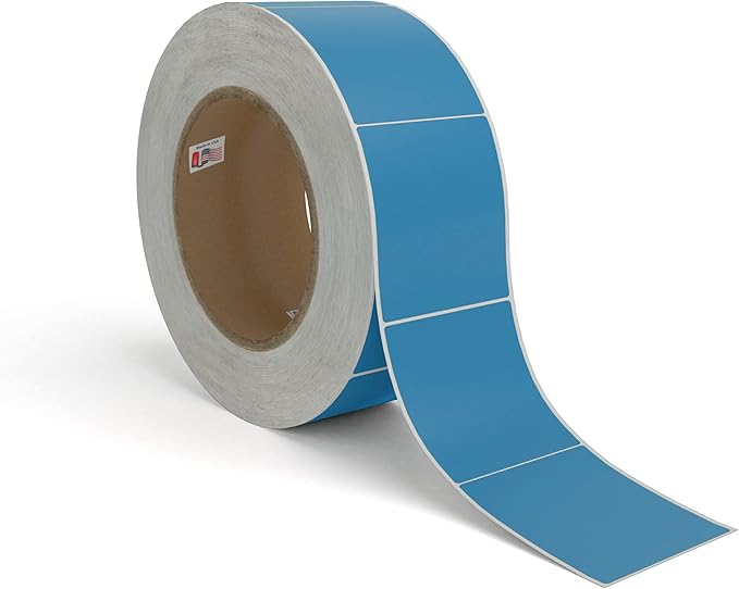 Kenco Color Coding 3 X 5 Rectangle Labels Inventory Control Stickers 500 Labels Per Roll Made in The USA (Light Blue)