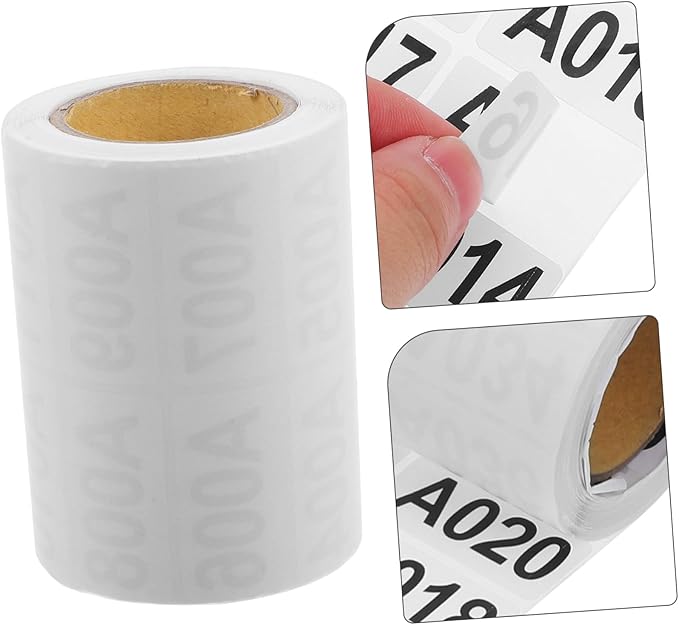 ABOOFAN 3 Rolls Classification Label Stickers for Inventory Large Capacity Numbered Stickers Warehouse Self-Adhesive Tags