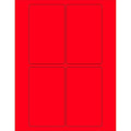 Tape Logic Aviditi Tape Logic 3 x 5 Fluorescent Red Shipping Address Labels for Laser &amp Inkjet Printers Permanent Adhesive 8 1/2 x 11 Sheet 4 Labels Per Sheet 100 Sheets