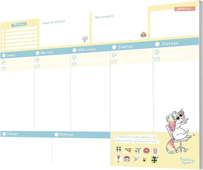 449 Weekly Planner with Foficorn Design A4 210 x 297 mm