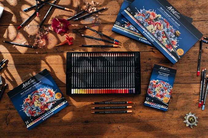 STAEDTLER Watercolour Pencil - Light Blue Violet - Mars Lumograph Colour Aquarell - Pack of 6 104-630