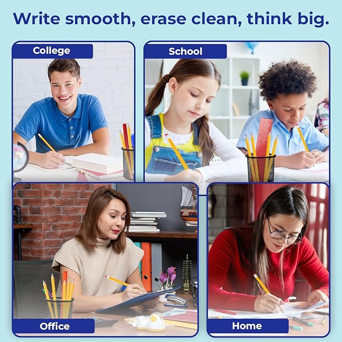 Rosmonde Pencils Bulk 600 Pack Pre Sharpened #2 Bulk Yellow Pencils Easy Hold Grip With Earsers On Top #2 HB Sharpened Bulk Supplies for School Districts Classrooms &amp Colleges