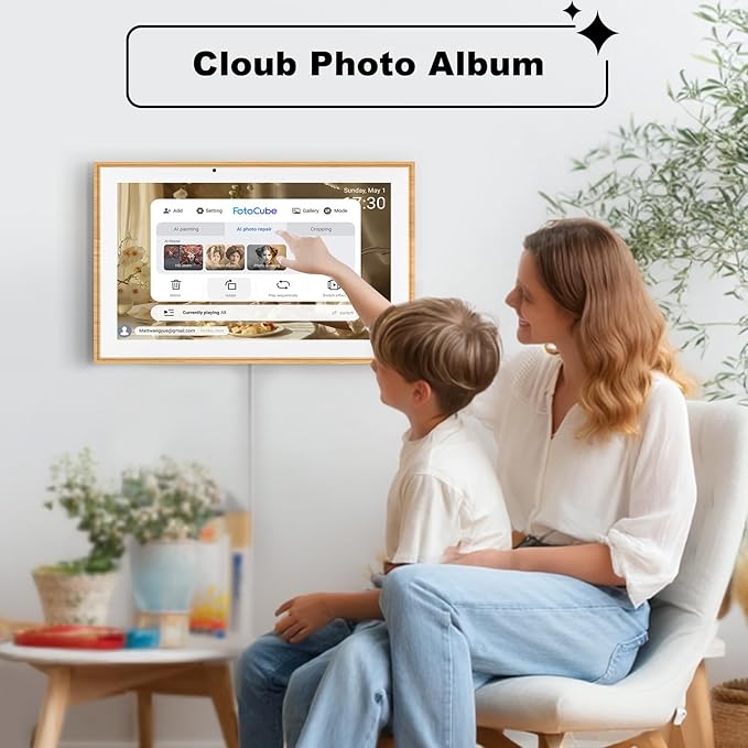 Digital Calendar 15.6 Inch Wall Planner Electronic Calendar&ampChore Chart1080P Full HD Interactive Touchscreen Smart Touchscreen Interactive Display for Family Schedules – Wall Mount Included Gre