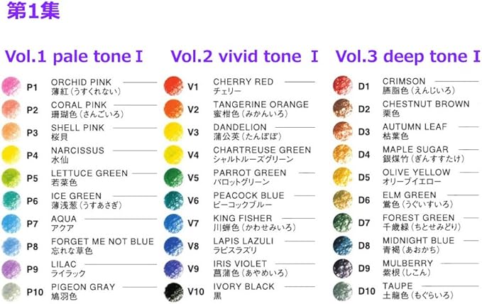 Tombow Pencil CI-RV7-6P Colored Pencils Color Dictionary Solid Color River Color 6 Pieces