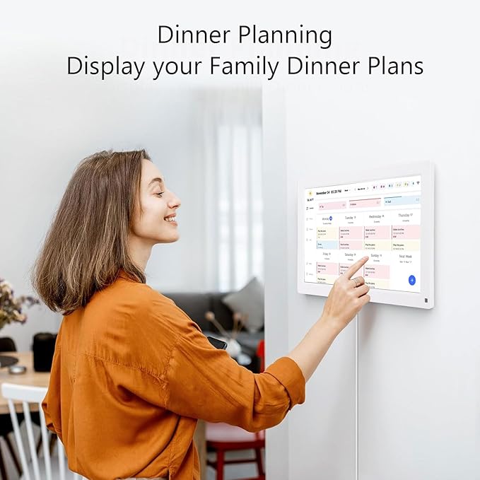 Pomya Digital Calendar 15.6 Inch Touch Screen Smart Electronic Calendar with Customizable Color and Tag for Family Schedules Meal Planner (us)