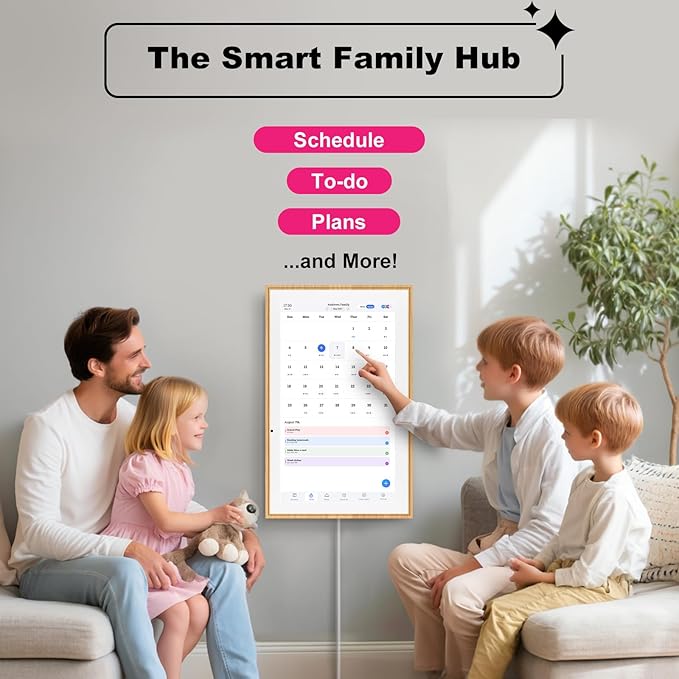 Digital Calendar 15.6 Inch Wall Planner Electronic Calendar&ampChore Chart1080P Full HD Interactive Touchscreen Smart Touchscreen Interactive Display for Family Schedules – Wall Mount Included Gre