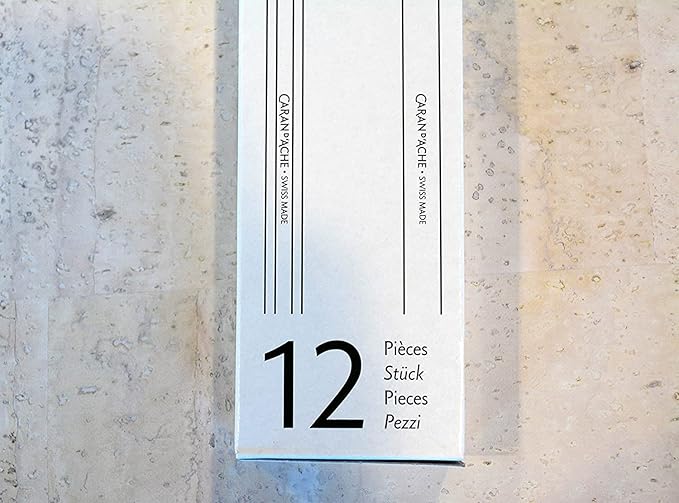 Caran d'Ache Edelweiss Swiss Pine HB Writing Pencil - Made in Switzerland - 12 Pack