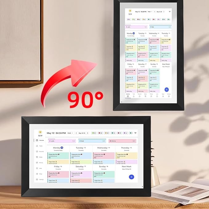 2025 Digital Calendar Chore Chart Planner 15.6 inch Smart for Family Schedules with Wall Mount Hole and Stand (US Plug)