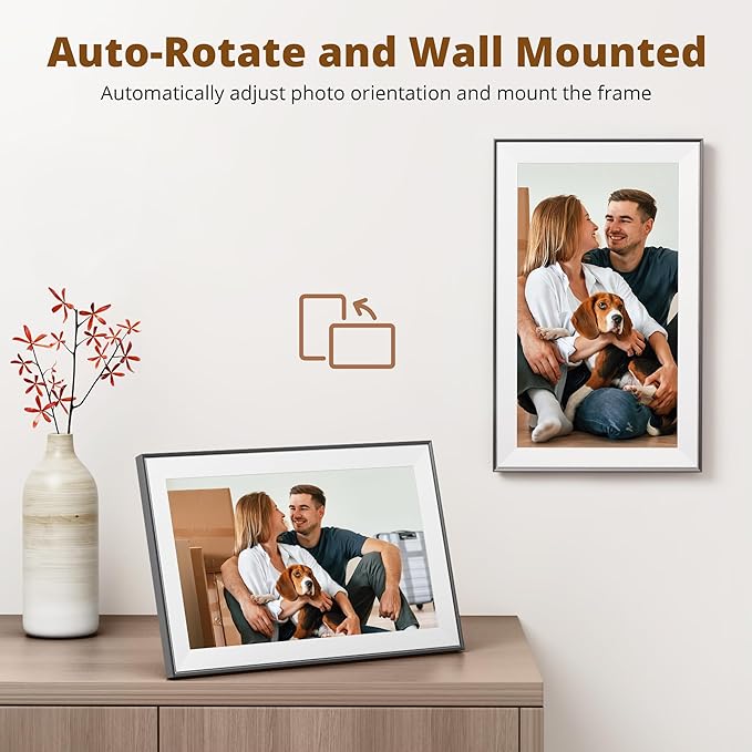 Dragon Touch 15.6 Inch Large Digital Picture Frame - WiFi Digital Photo Frame with 32GB Storage FHD 1080P Touch Screen Auto-Rotate Share Photos/Videos Instantly via Free App Best Gifts for Mom