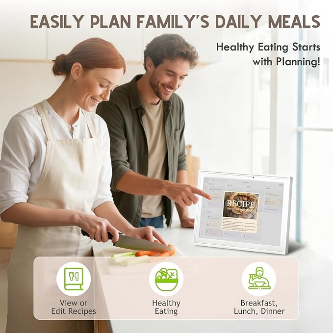 UPGRADED 15.6 Digital Calendar Smart Touchscreen Chore Chart &amp Planner with Mobile Interconnection Multi-functional Electronic Calendar for Schedule Meal Planner Chore Chart Photo Display