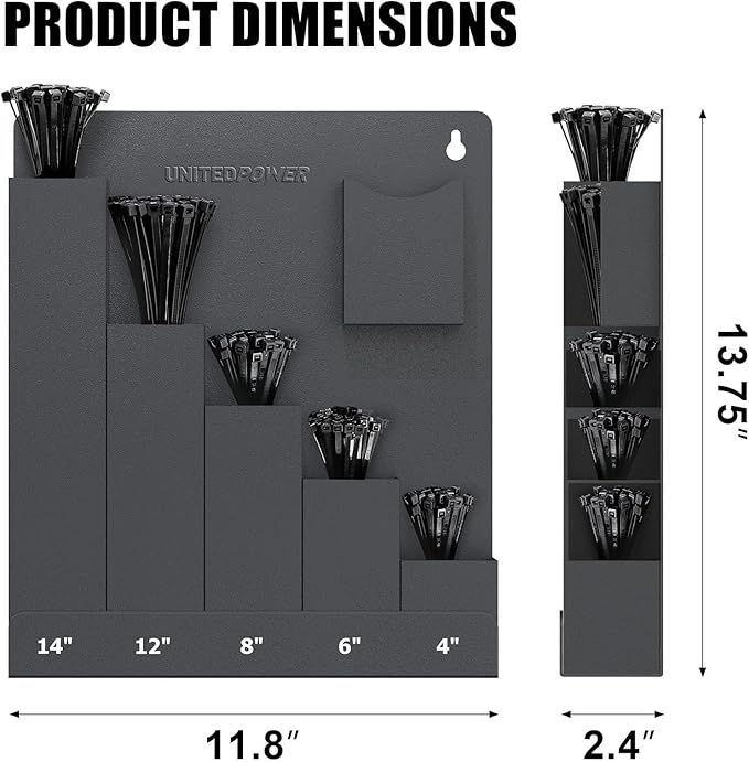 Pack of 1 Wall Mount Planner Vertical Storage for Pack Attachments Denial Building Required Permanent Metal Co