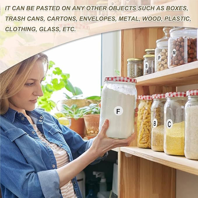 Inventory Labels 5-Roll 5000-Piece Letter Stickers 0.5 Semi-Gloss Round Dots for Professional Organization(Letter L)