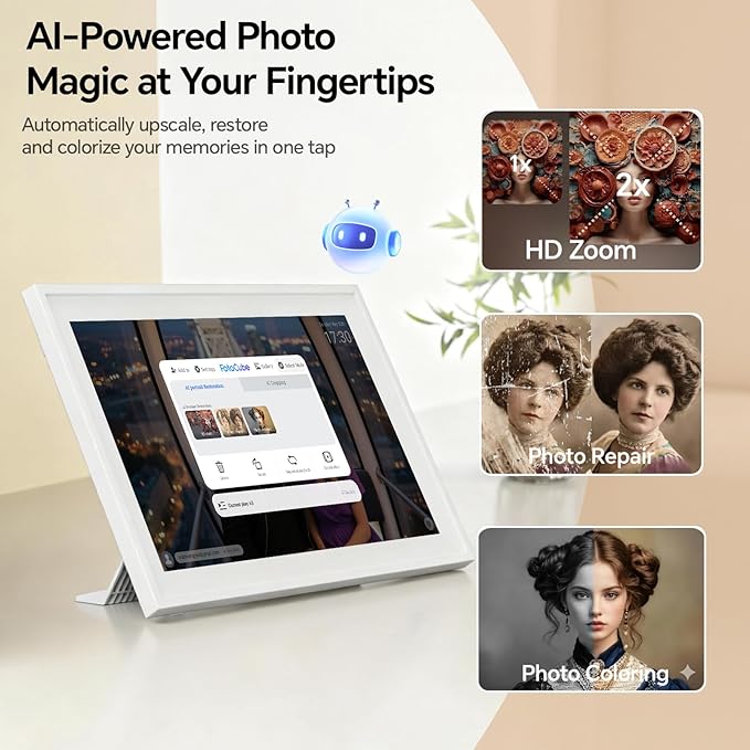 Digital Calendar 15.6-Inch Smart Calendar For Wall With WiFi Chore Chart/Meal Planner AI Repair &amp Voice Control Wall Planner Touchscreen Display for Family Schedules No subscription fees