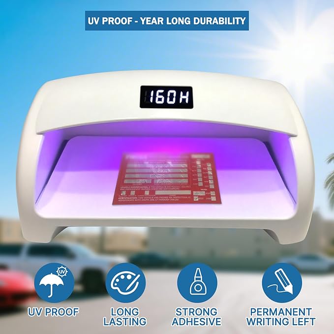 PUNCHMAN 30 Pack Red Aluminum Self-Adhesive Labels - Permanent Organizational Tags for Office Inventory Asset Management | 6 X 3.5 Durable Adhesive Labels