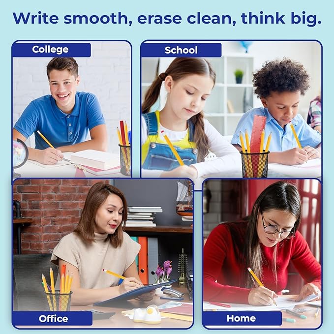 Rosmonde Bulk 5000 Pack Bulk Yellow Pencils Pre Sharpened #2 HB Pencils With Top Erasers Easy Hold Grip Best for School District Supplies Teachers College &amp Classroom Distribution