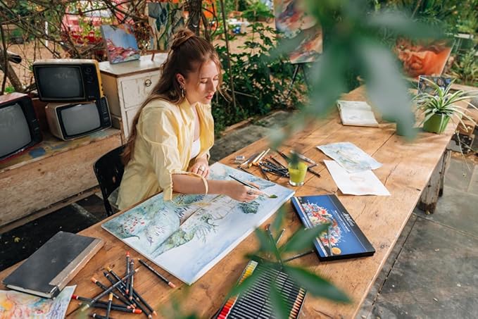 STAEDTLER Watercolour Pencil - Light Grey - Mars Lumograph Colour Aquarell - Pack of 6 104-800